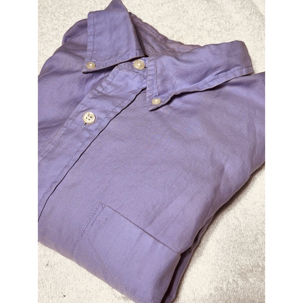 Polo Ralph Lauren Men's L Light Purple Button Down Shirt Long Sleeve Custom Fit